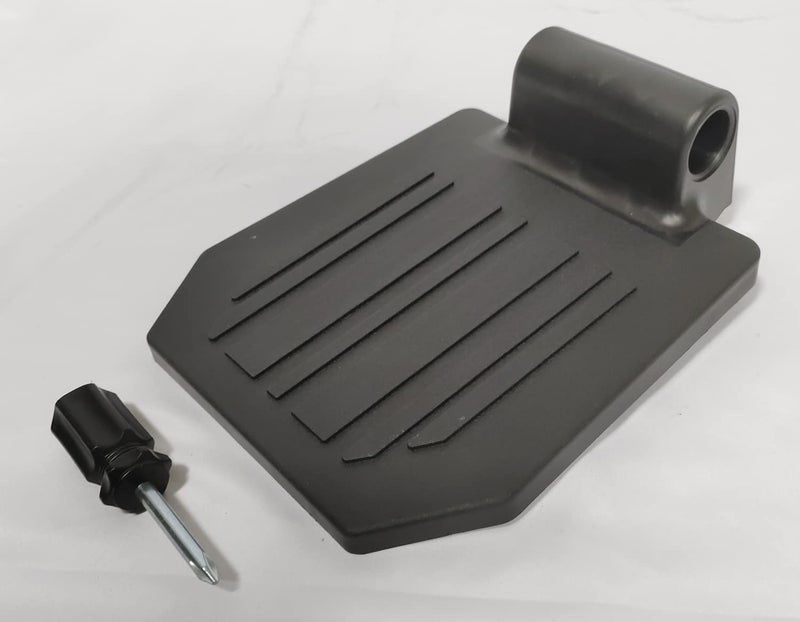 Universal Footplate for The Wheelchair Transport Chair Footrest Elevating Leg Rests Replacement Parts Mounting Hole 78Striped SurfaceAdditional Installation Tools 1Ea Black